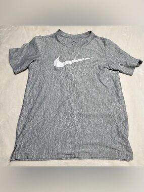 Nike Gray Heather Tee with White Swoosh